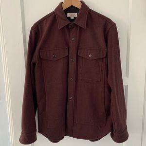 J. Crew Wallace & Barnes Maroon Wool Shirt - Med